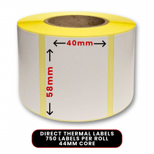 58mm x 40mm Direct Thermal Labels